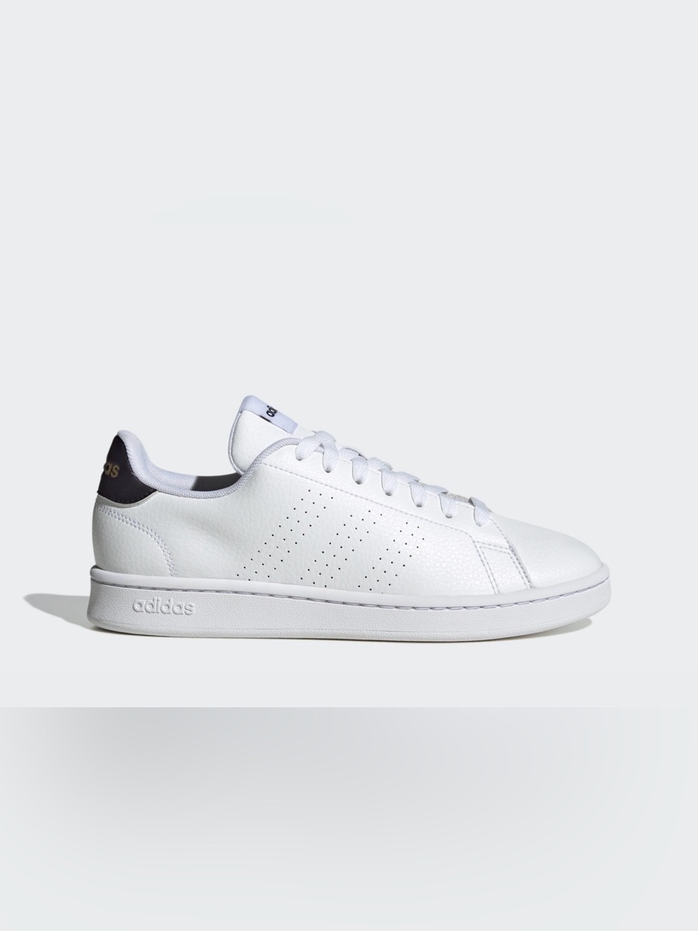 Adidas Advantage Women’s Size 10.5, white with navy blue